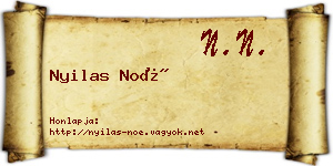 Nyilas Noé névjegykártya